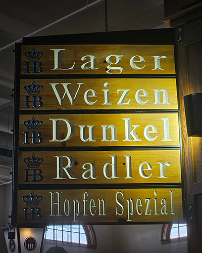 Hofbrauhaus Columbus Bier List